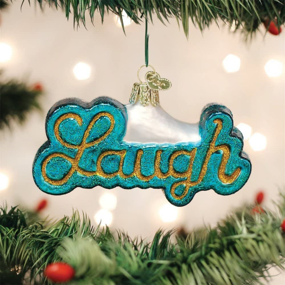Old World Christmas Blown Glass Laugh Ornament
