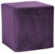 Bella No Tip Block Ottoman, Eggplant