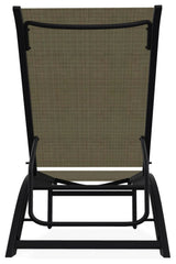 Kendall Sling Stackable Outdoor Chaise Lounge, Elevation Stone/Black