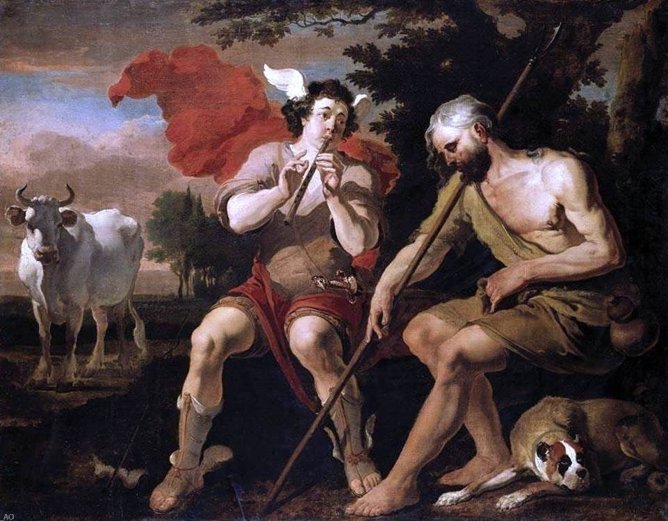 Abraham Danielsz Hondius Mercury and Argos, 21"x28" Wall Decal