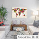 "World Map Hearts, Multicolor II" Wrapped Canvas Print, 26x18x1.5
