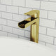 VIGO Amada 10" H Single Handle Single Hole Bathroom Vessel Faucet, Matte Brushed Gold