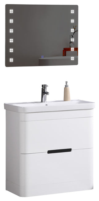 32" Bathroom Vanity With Led Mirror, PVC
