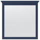 Framed Wall Mounted Bathroom Mirror, Blue;, 32" X 32"