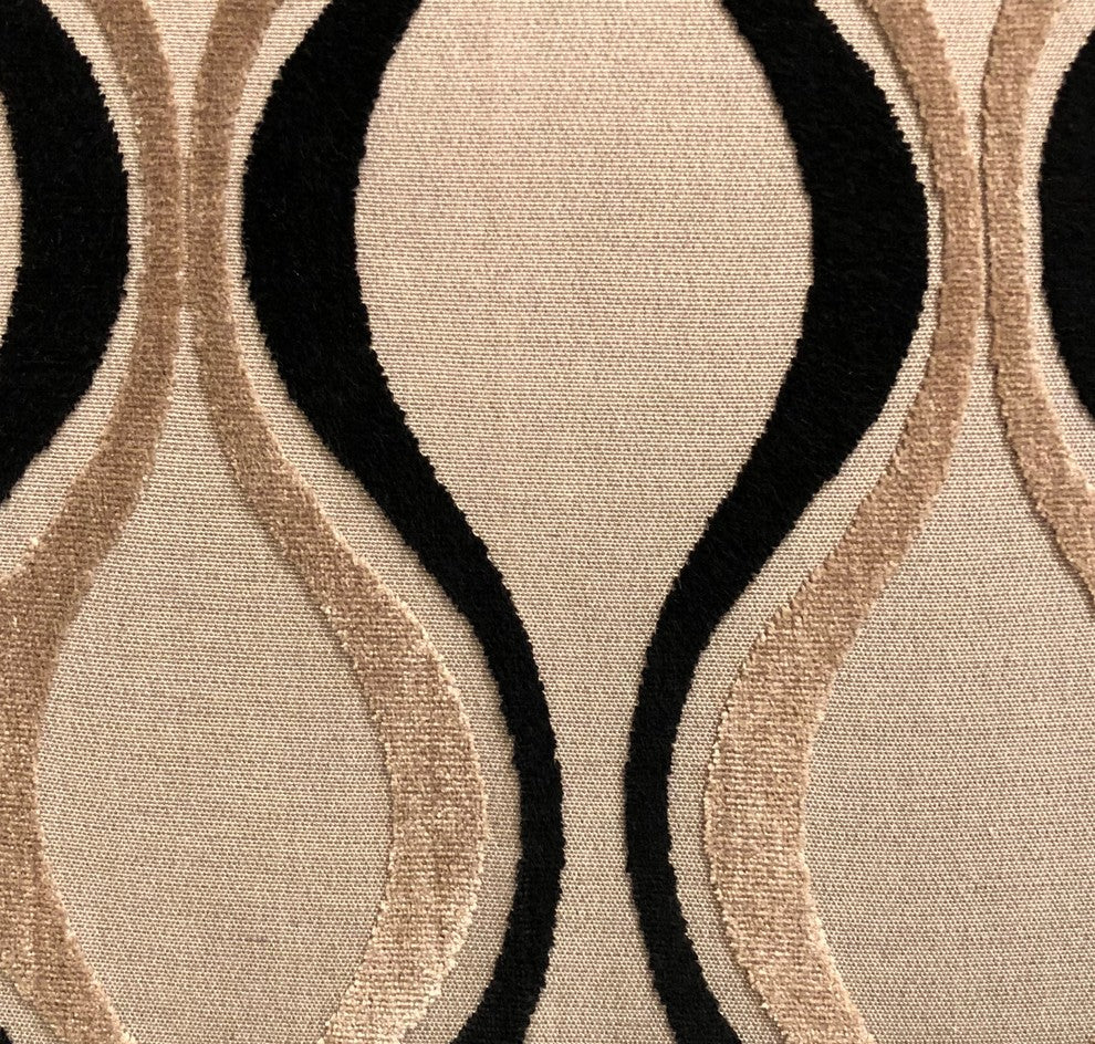 Misty Belvedere Luxury Throw Pillow in Brown and Black Tones , 20"x26" Standard