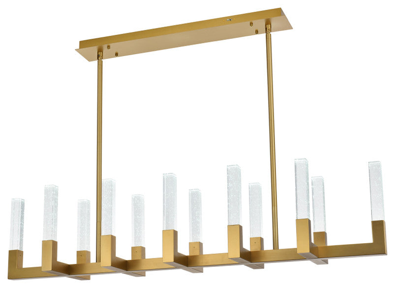 54" Adjustable LED Pendant, Satin Gold