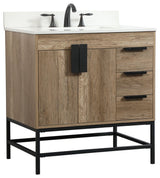 Home Living 22" Modern Natural Oak-Light Bathroom Vanity