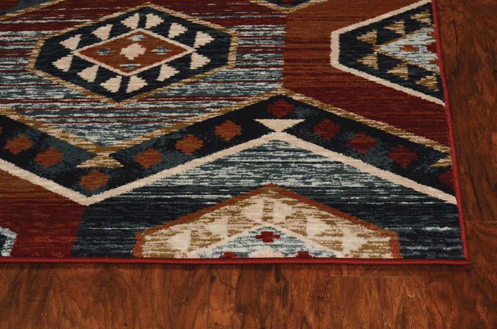 KAS Chester 5630 Artisan Lodge Rug, Red, 7'10"x9'10"
