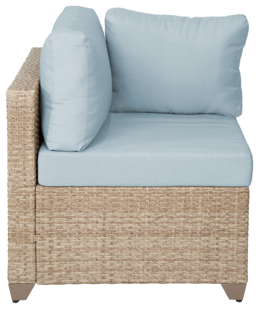 Maui 3-Piece Outdoor Sectional Sofa, Natural Aged Wicker