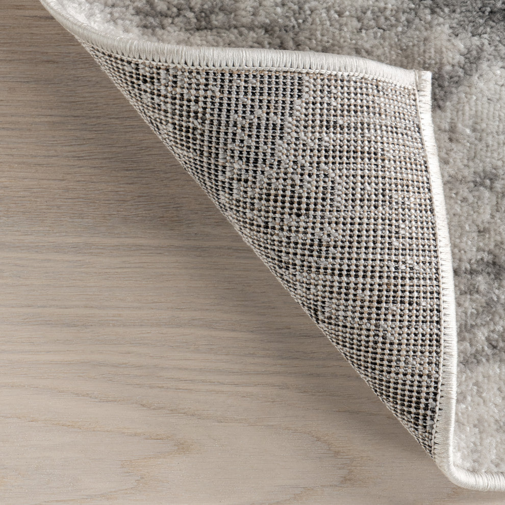 Nuloom Thigpen Striped Contemporary Area Rug, Grey 7'6"x7'6"