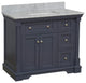Sydney 36" Bathroom Vanity, Marine Gray, Carrara Marble