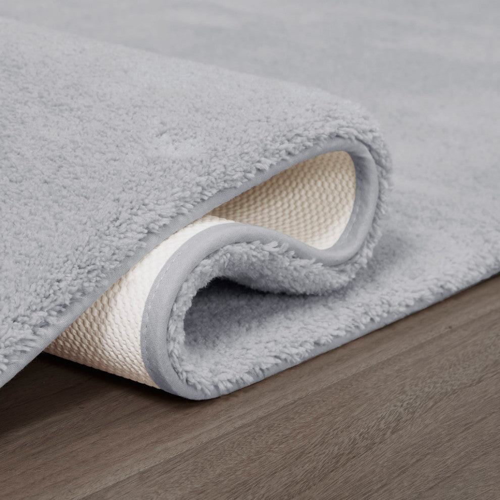Madison Park Signature Marshmallow Bath Rug, Grey, 20x30"
