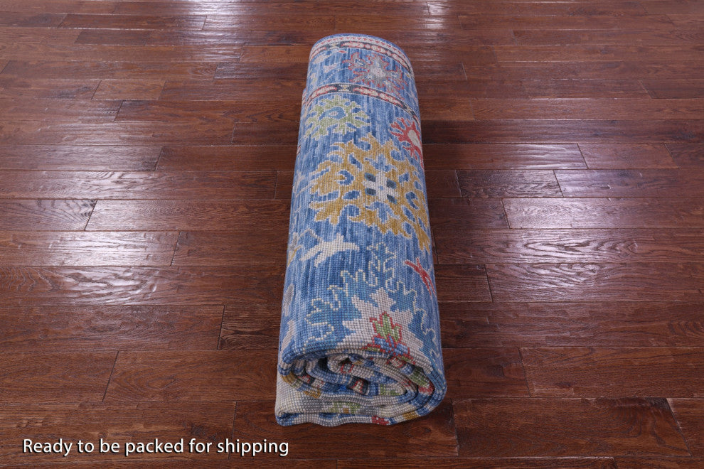 7' 11" X 9' 9" Hand Knotted Turkish Oushak Wool Rug - Q15735