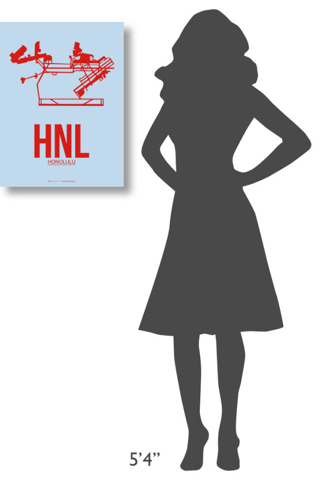 "HNL Honolulu Poster 1" Fine Art Print