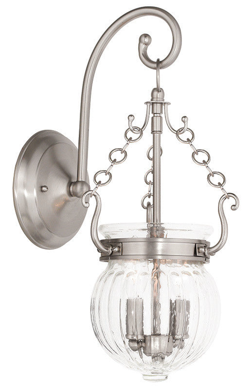LIVEX LIGHTING 50501-91 2 Light Brushed Nickel Wall Sconce