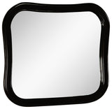 Solid Wood Frame Mirror, Black