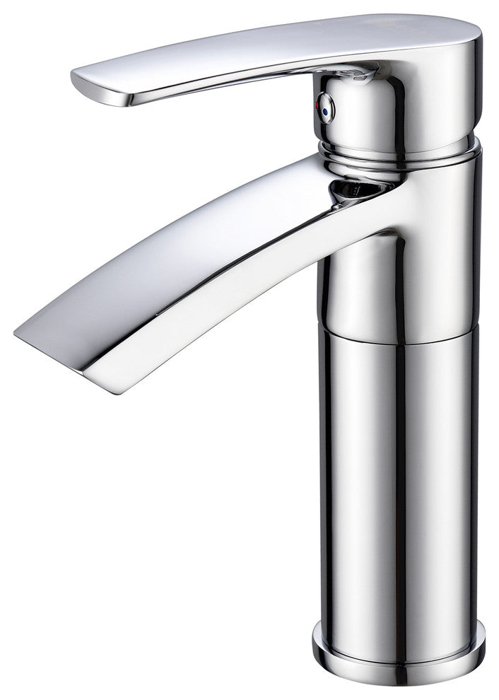 Ariana 7" Single Hole Bathroom Sink Faucet With Swivel Spout, Polished Chrome