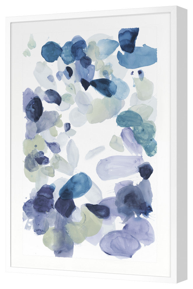 Butterfly Dance in Blue D Fine Art Print, White, 24"x16"