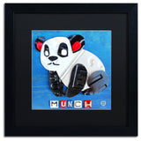 "Munch the Panda" Matted Framed Canvas Art by Design Turnpike