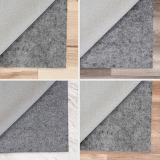 Gatto Felt Solid Area Rug Pad, Gray, 2' X 6'11''