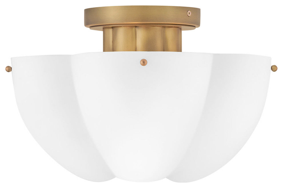 Hinkley Becca Medium Semi-Flush Mount, Heritage Brass