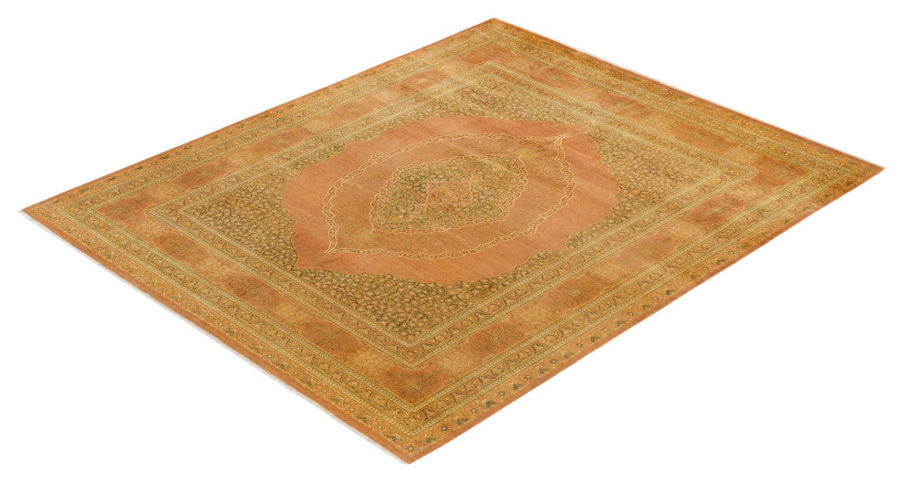 Iris, One-of-a-Kind Hand-Knotted Area Rug Brown, 8'1"x9'10"