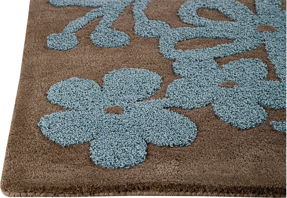 Hand Tufted Grey Wool Area Rug