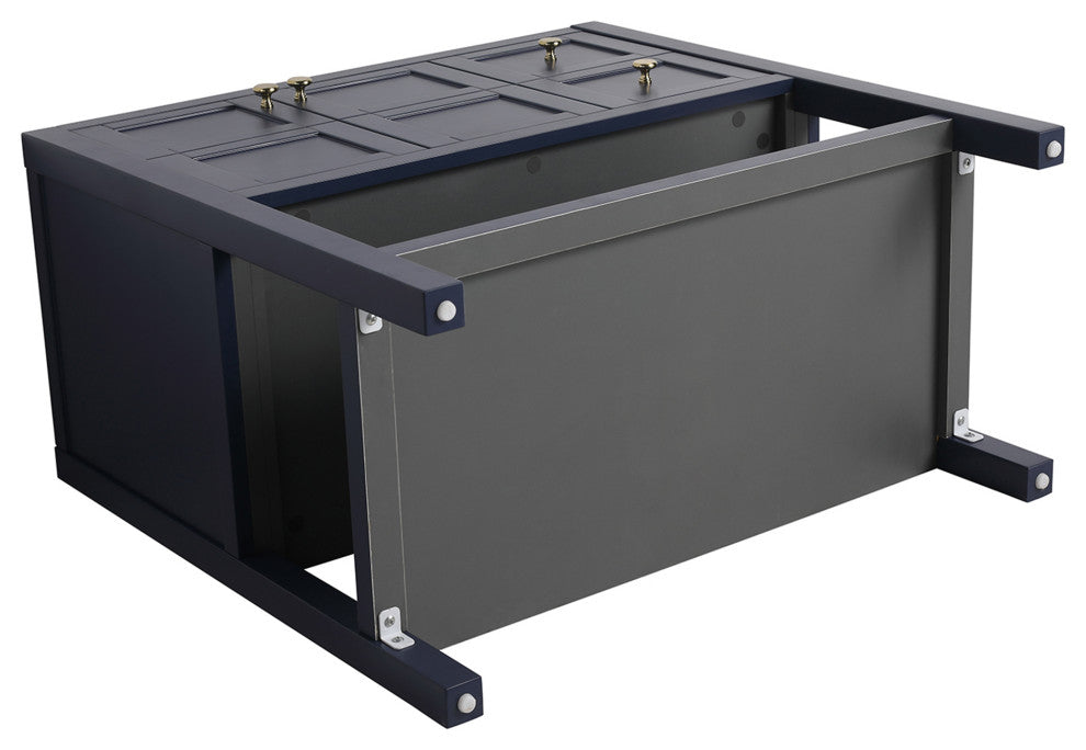 36" Plywood Freestanding Bath Vanity Set, Integrated Resin Sink
