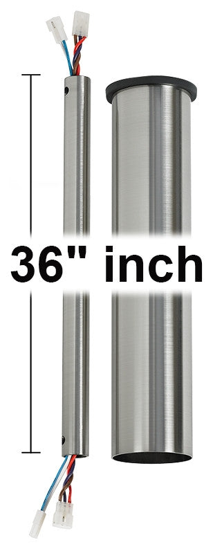 Monte Carlo DRM36BS 36" Minimalist Downrod, Brushed Steel