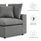 Modular Lounge Sectional Deep Sofa Set, Charcoal Gray, Modern, Outdoor