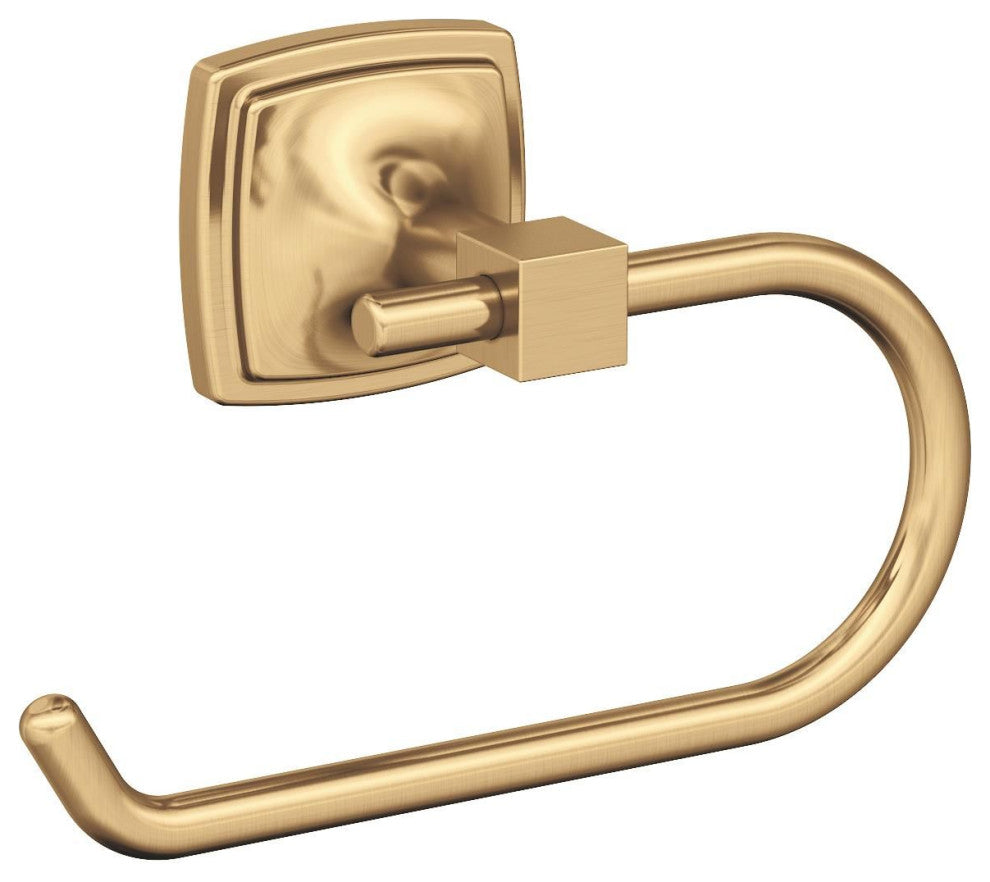 Amerock Stature Transitional Single Post Toilet Paper Holder, Champagne Bronze