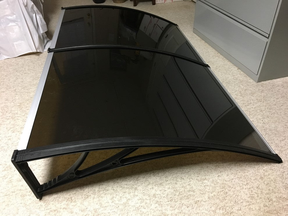 Door & Window Brown Awning, Solid PC, 6'x4'