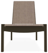 Leeward Sling Stackable Outdoor Chaise Lounge, Augustine Fennel/Beachwood