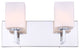 Woodbridge Candice Bath/Wall, 2-Light, 13.75"W, Opal Square Glass, Led