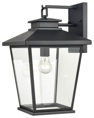 1 Light 11 in. Powder Coat Black Outdoor