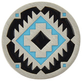 Southwest Treasure Knob, Pewter and Turquoise