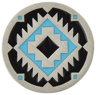 Southwest Treasure Knob, Pewter and Turquoise