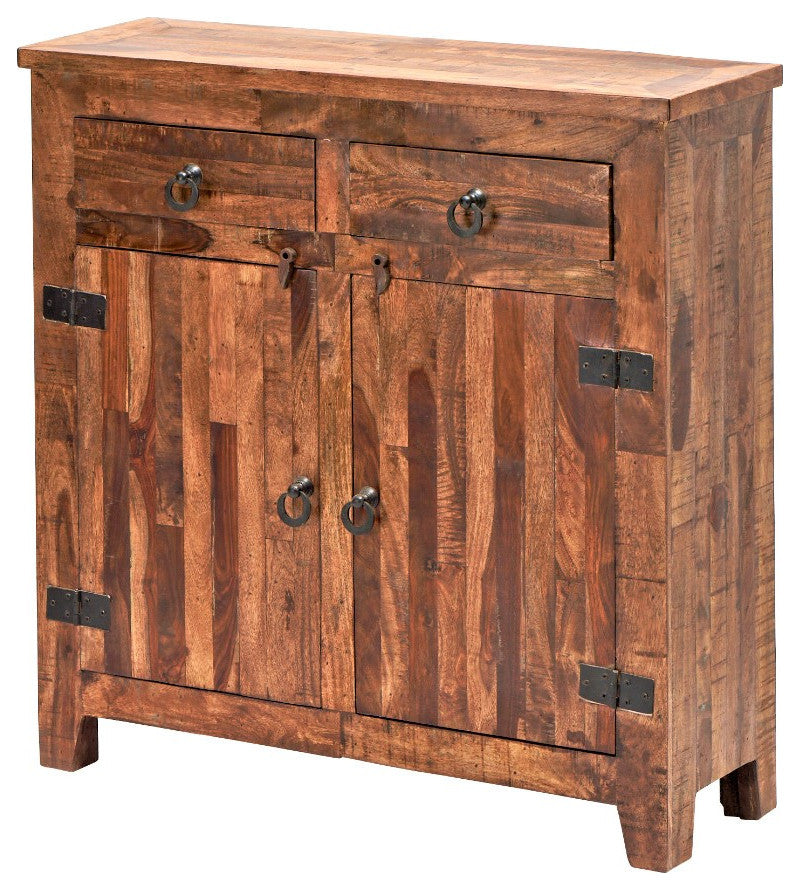 61" Rustic Reclaimed Wood 3 Doors and 3 Drawers Sideboard Buffet