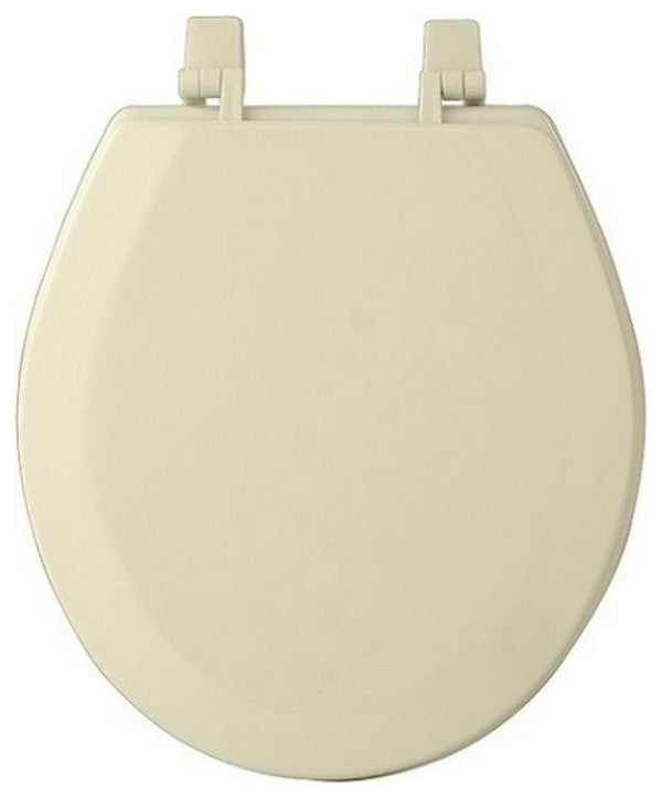 Hard Wood Standard Round Toilet Seat, Bone