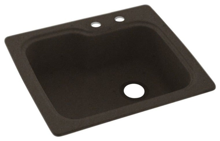 Swan 25x22x9 Solid Surface Kitchen Sink, 2-Hole, Canyon