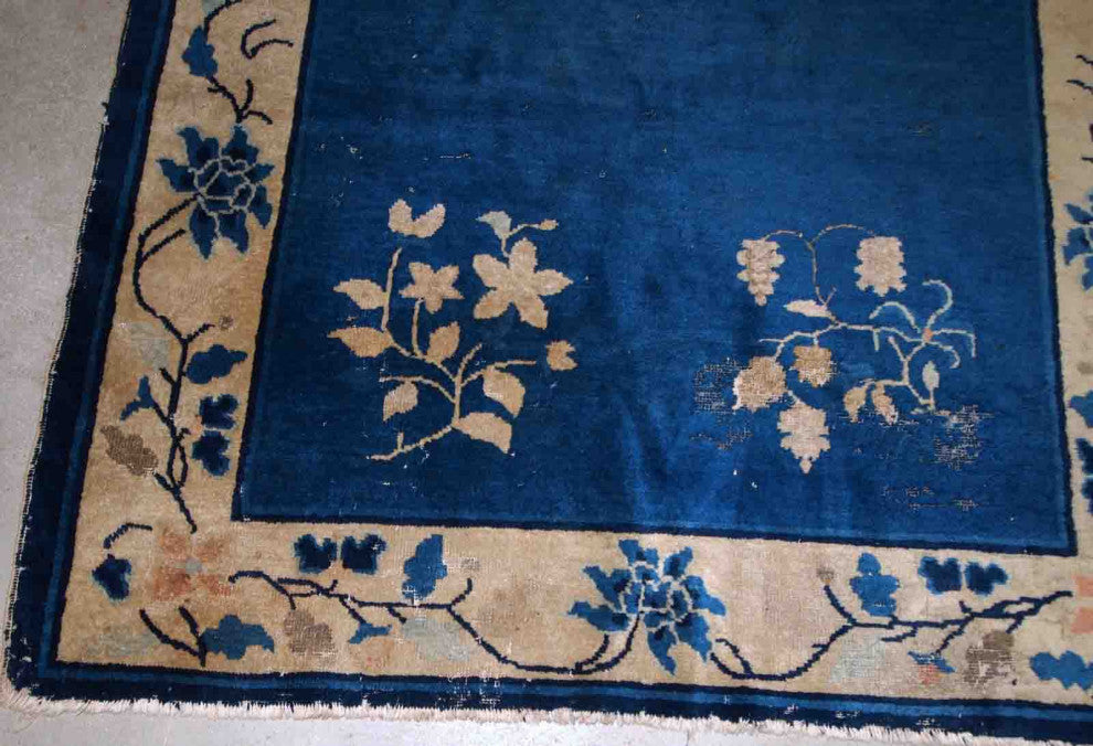 Handmade Antique Peking Chinese Rug, 4.1'x6.4', 125cmx195cm 1900s