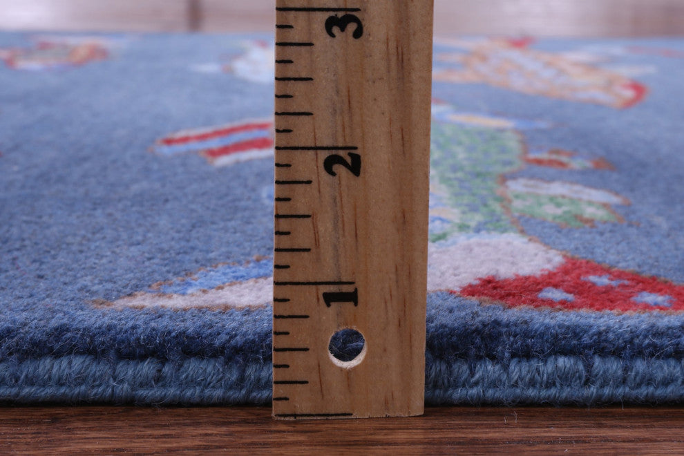 Runner Gabbeh Fish Design Handmade Wool Rug 2' 7" X 8' 0" - Q15518