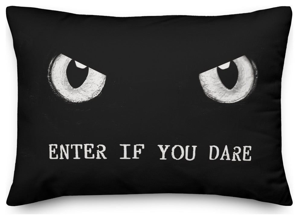 Enter If You Dare Eyes 14x20 Spun Poly Pillow