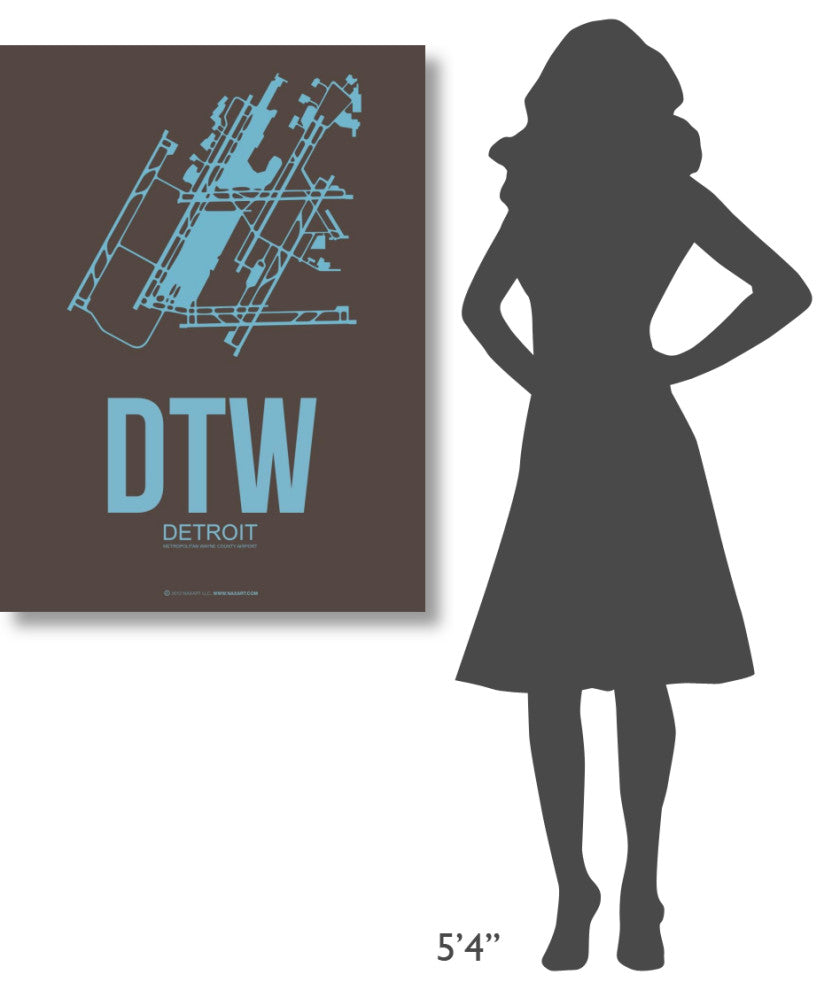 "DTW Detroit Poster 1" Fine Art Print