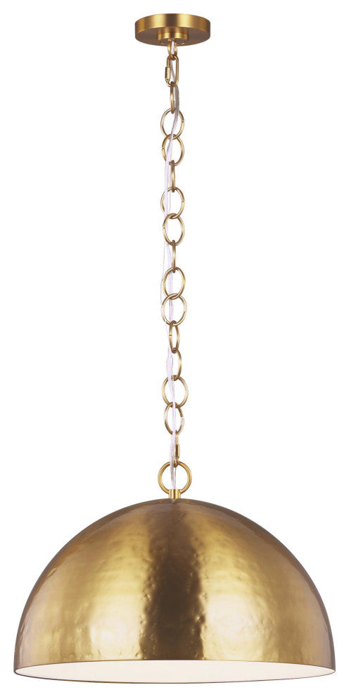 Whare Large Pendant, Burnished Brass