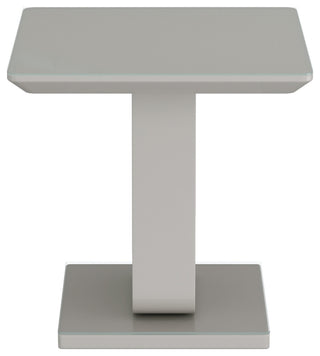 Contemporary MDF/Glass Accent Table, Warm Gray