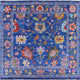 8' Square Turkish Oushak Handmade Wool Rug - Q16042