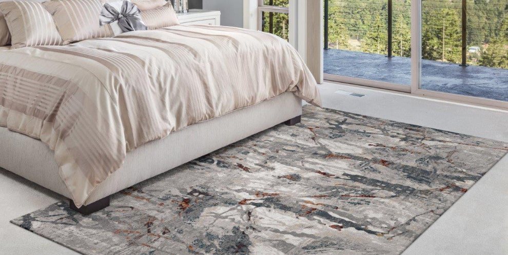 Lara Grey/Brick Whisper 5'3" x 7'7" Rug