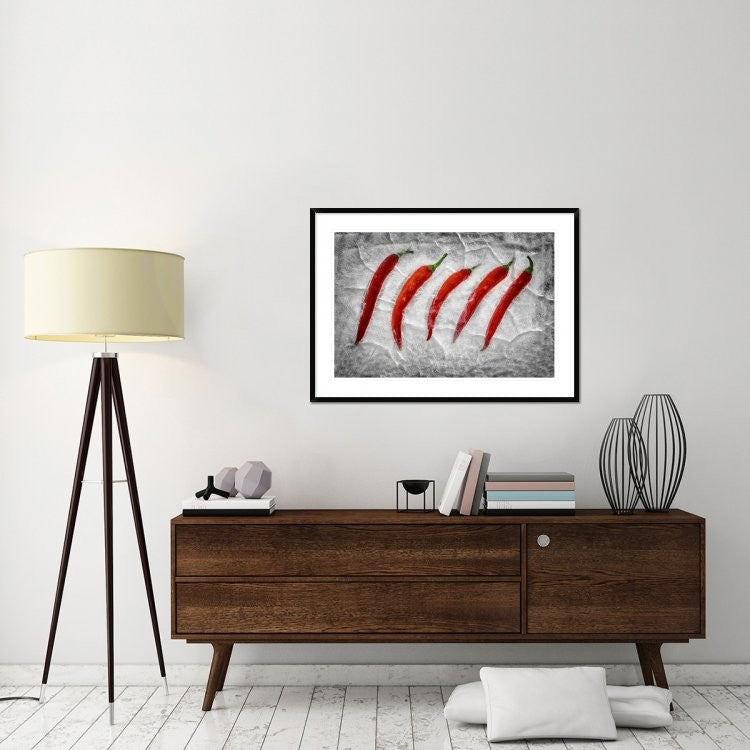 "Frozen Fire" Framed Digital Print by Secundino Losada, 44x32"