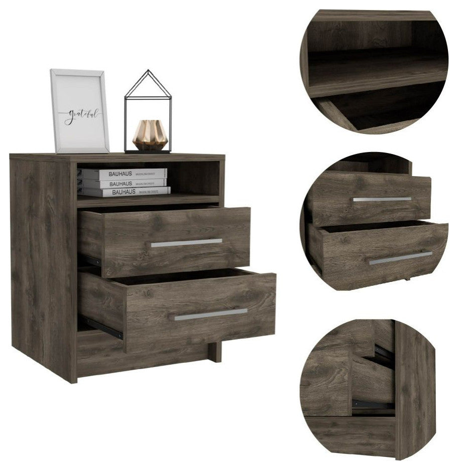 Philadelphia Nightstand, Dark Brown